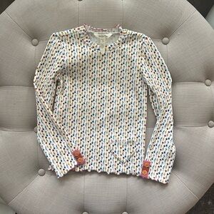 Matilda Jane Long Sleeve Tee with Heart Pocket Size 6 w/matching Hair Bow